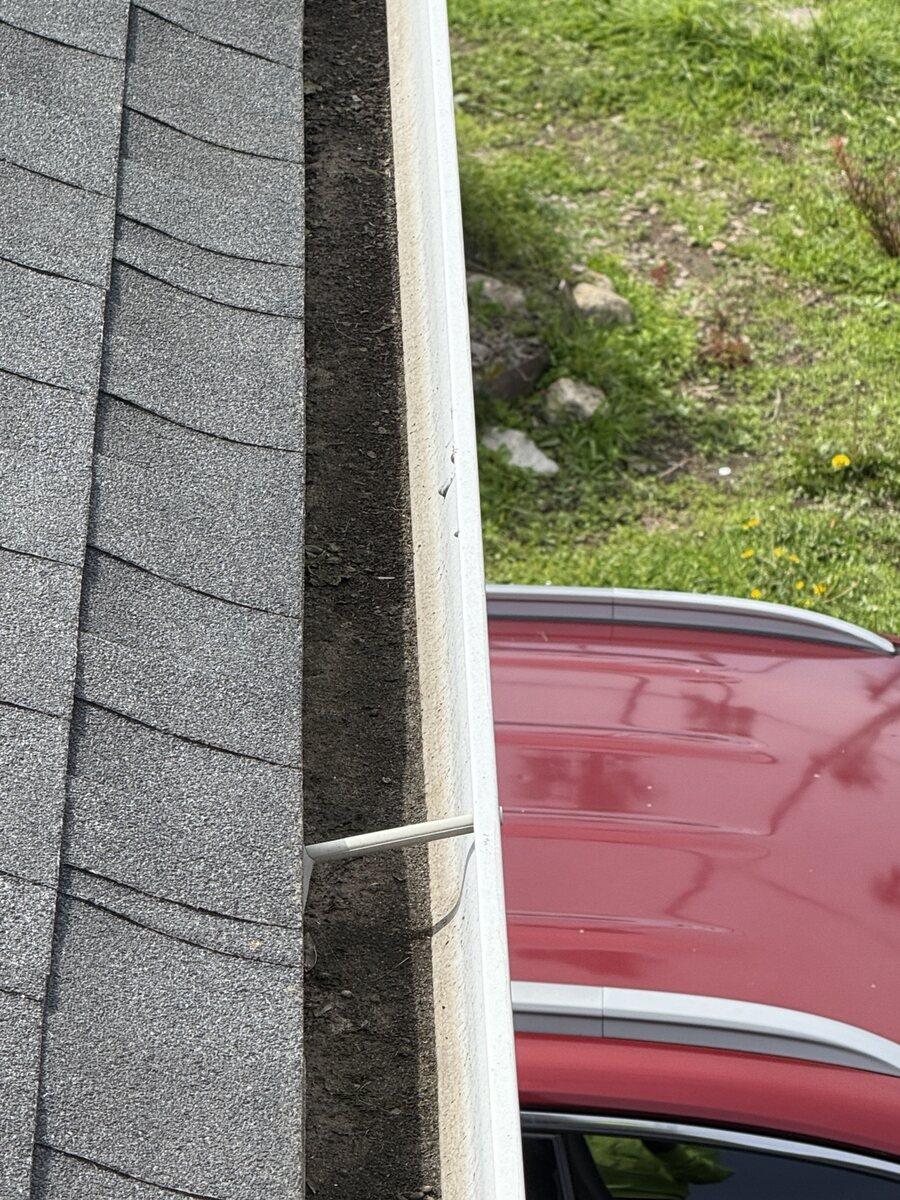 Clean gutters after service